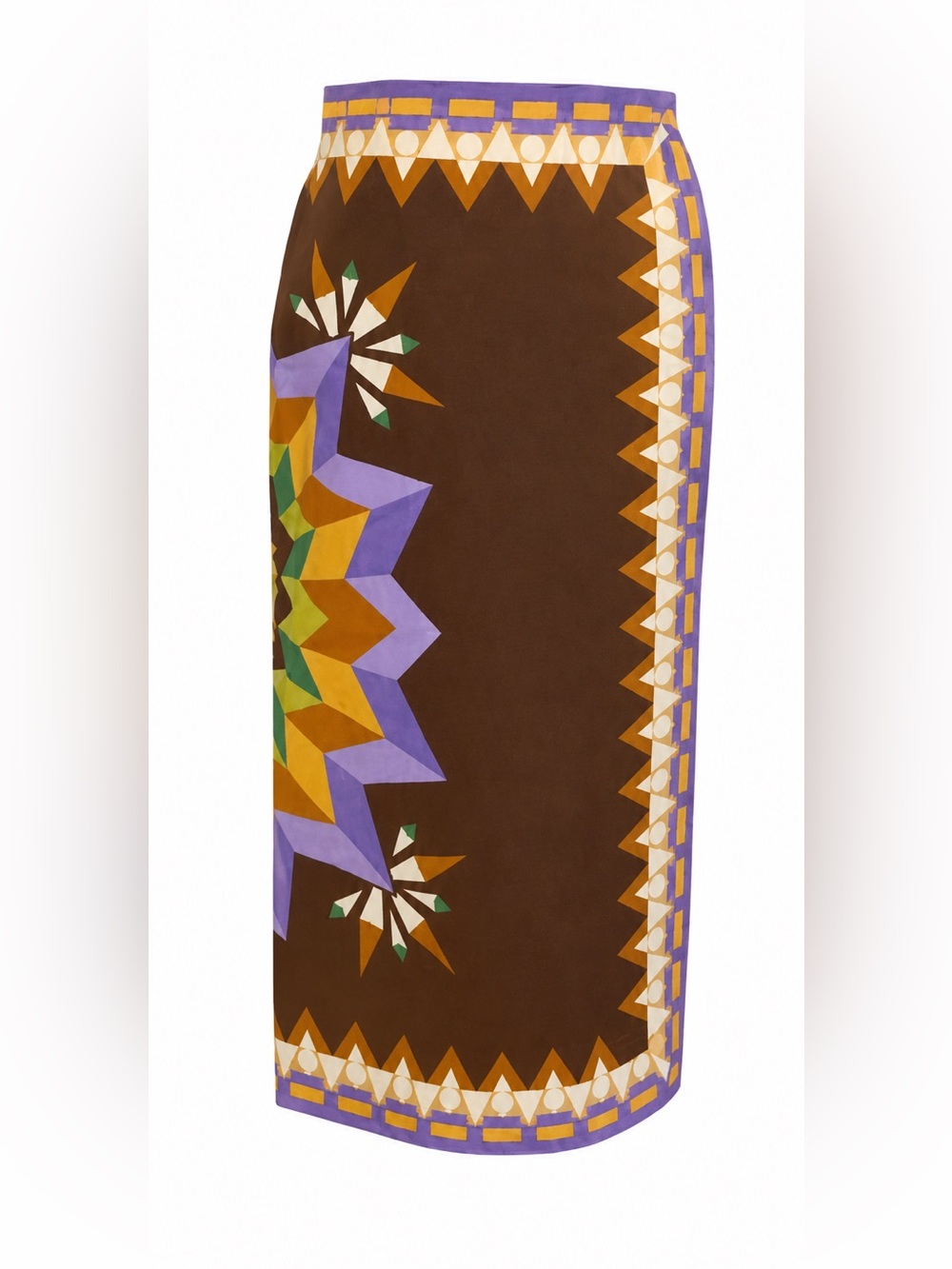 LA DoubleJ Reversible Printed Stretch Cotton Twill Midi
Skirt Sunset